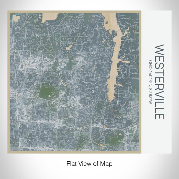 Rendered View of Westerville Ohio Map on 17oz Stainless Steel Insulated Tumbler in Afternoon Map Style