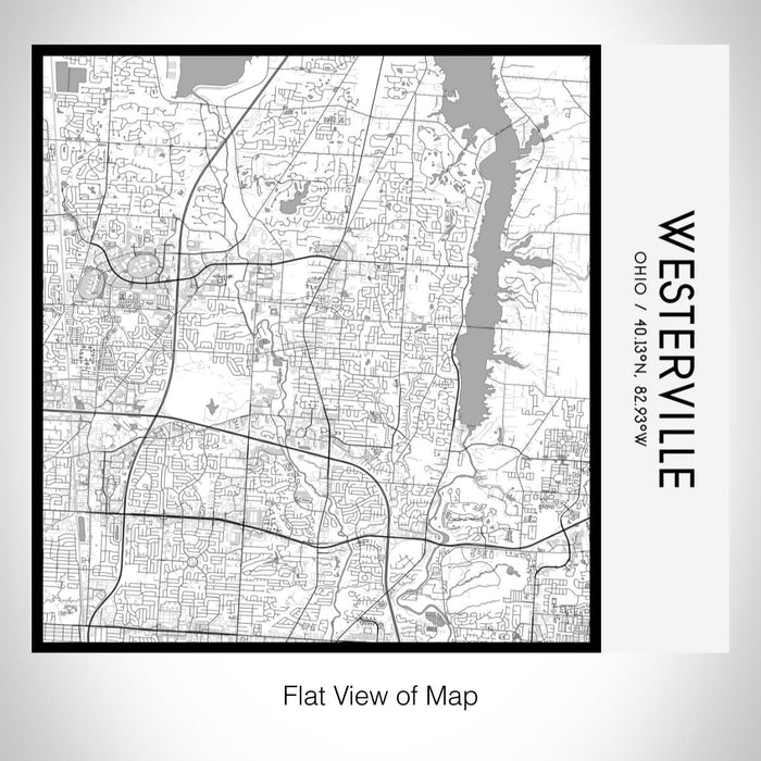 Rendered View of Westerville Ohio Map on 17oz Stainless Steel Insulated Tumbler in Classic Map Style