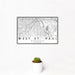 12x18 West St. Paul Minnesota Map Print Landscape Orientation in Classic Style With Small Cactus Plant in White Planter