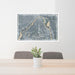 24x36 West St. Paul Minnesota Map Print Lanscape Orientation in Afternoon Style Behind 2 Chairs Table and Potted Plant