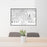 24x36 West St. Paul Minnesota Map Print Lanscape Orientation in Classic Style Behind 2 Chairs Table and Potted Plant