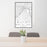 24x36 West St. Paul Minnesota Map Print Portrait Orientation in Classic Style Behind 2 Chairs Table and Potted Plant
