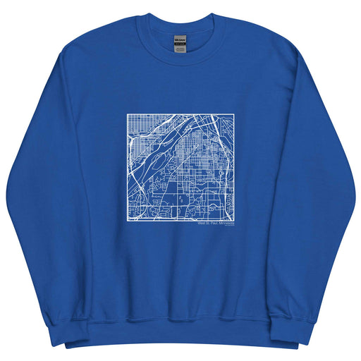 West St. Paul Minnesota  Map Unisex Crewneck Sweater with City inscription in Royal Blue
