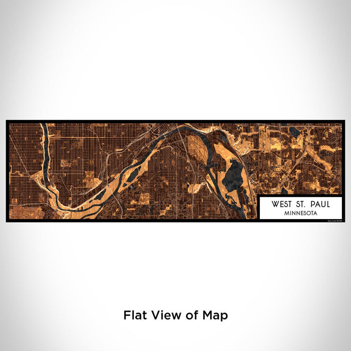 Flat View of Map Custom West St. Paul Minnesota Map Enamel Mug in Ember