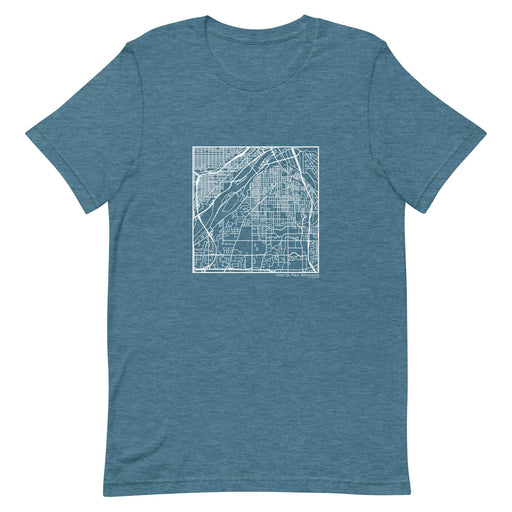 West St. Paul Minnesota  Map Unisex T-Shirt with City inscription in Heather Teal