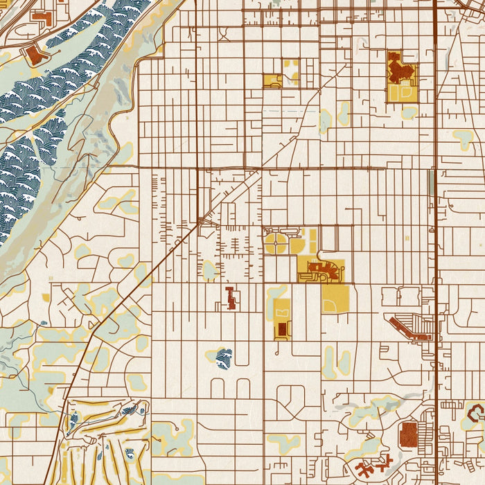 West St. Paul Minnesota Map Print in Woodblock Style Zoomed In Close Up Showing Details