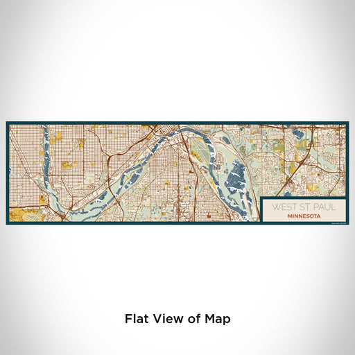 Flat View of Map Custom West St. Paul Minnesota Map Enamel Mug in Woodblock