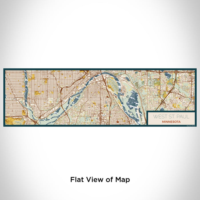 Flat View of Map Custom West St. Paul Minnesota Map Enamel Mug in Woodblock