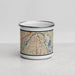 Front View Custom West St. Paul Minnesota Map Enamel Mug in Woodblock