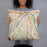Person holding 18x18 Custom West St. Paul Minnesota Map Throw Pillow in Woodblock