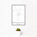 12x18 Wheatland Wyoming Map Print Portrait Orientation in Classic Style With Small Cactus Plant in White Planter