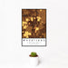 12x18 Wheatland Wyoming Map Print Portrait Orientation in Ember Style With Small Cactus Plant in White Planter