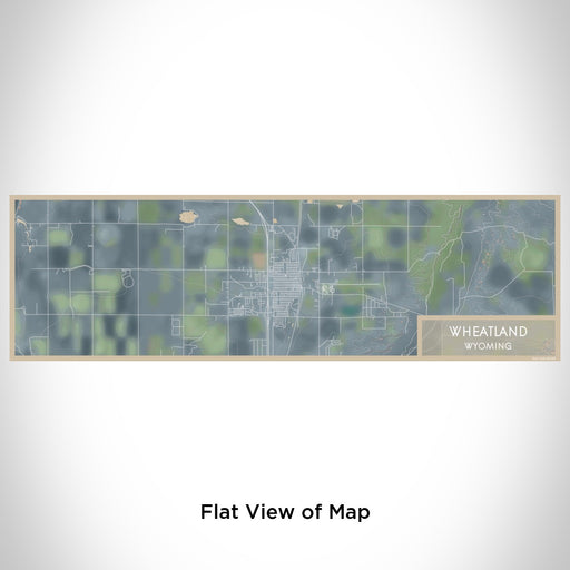 Flat View of Map Custom Wheatland Wyoming Map Enamel Mug in Afternoon