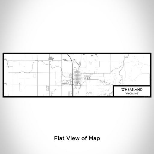 Flat View of Map Custom Wheatland Wyoming Map Enamel Mug in Classic