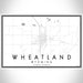 Wheatland Wyoming Map Print Landscape Orientation in Classic Style With Shaded Background