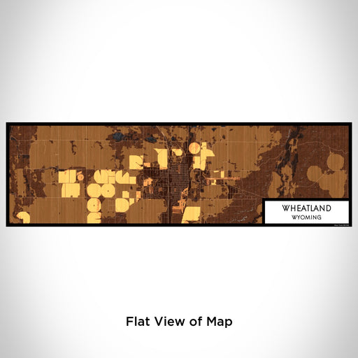 Flat View of Map Custom Wheatland Wyoming Map Enamel Mug in Ember