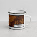 Right View Custom Wheatland Wyoming Map Enamel Mug in Ember