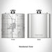 Rendered View of Wheatland Wyoming Map Engraving on 6oz Stainless Steel Flask