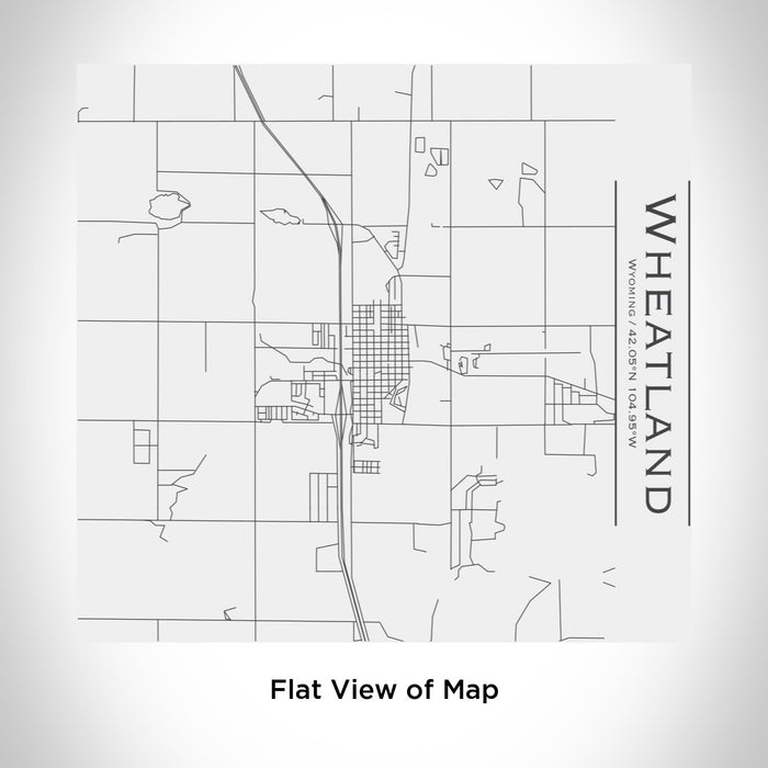 Rendered View of Wheatland Wyoming Map Engraving on 17oz Stainless Steel Insulated Tumbler in White