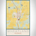 Wheatland Wyoming Map Print Portrait Orientation in Woodblock Style With Shaded Background