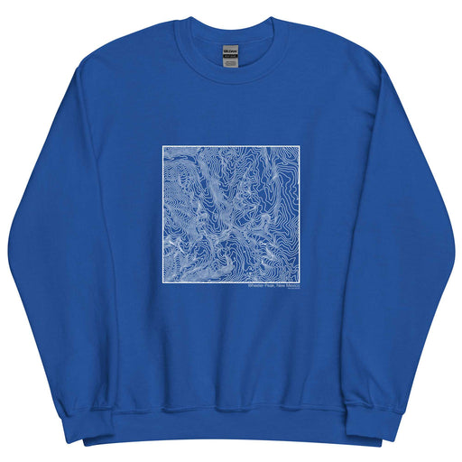Wheeler Peak New Mexico Topographic  Map Unisex Crewneck Sweater with City inscription in Royal Blue