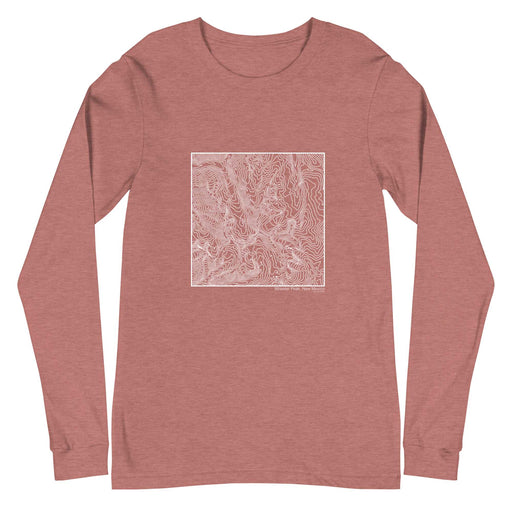 Wheeler Peak New Mexico Topographic  Map Unisex Long-Sleeve T-shirt with City inscription in Heather Mauve