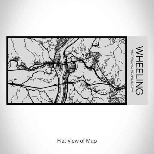 Rendered View of Wheeling West Virginia Map on 17oz Stainless Steel Insulated Cola Bottle in Stainless