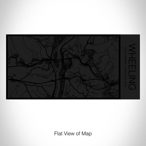 Rendered View of Wheeling West Virginia Map on 17oz Stainless Steel Insulated Cola Bottle in Stainless in Matte Black