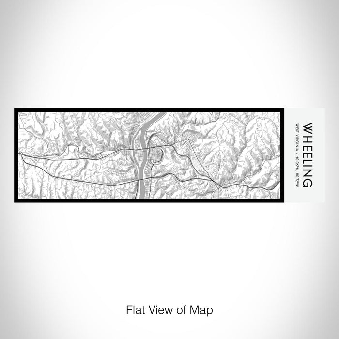 Rendered View of Wheeling West Virginia Map on 10oz Stainless Steel Insulated Cup in Classic with Sliding Lid