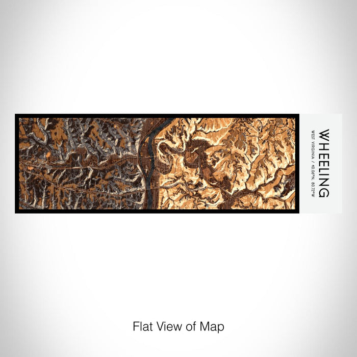 Rendered View of Wheeling West Virginia Map on 10oz Stainless Steel Insulated Cup in Ember with Sliding Lid