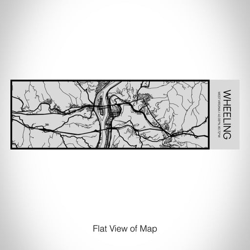 Rendered View of Wheeling West Virginia Map on 10oz Stainless Steel Insulated Cup with Sipping Lid