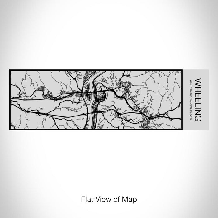 Rendered View of Wheeling West Virginia Map on 10oz Stainless Steel Insulated Cup with Sipping Lid