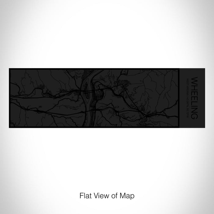 Rendered View of Wheeling West Virginia Map on 10oz Stainless Steel Insulated Cup in Matte Black with Sliding Lid