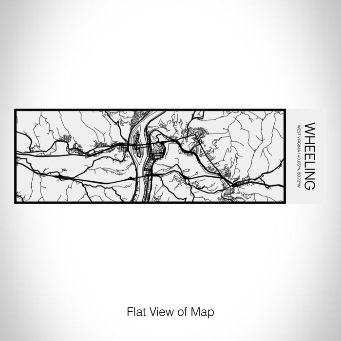 Rendered View of Wheeling West Virginia Map on 10oz Stainless Steel Insulated Cup in Matte White with Sliding Lid