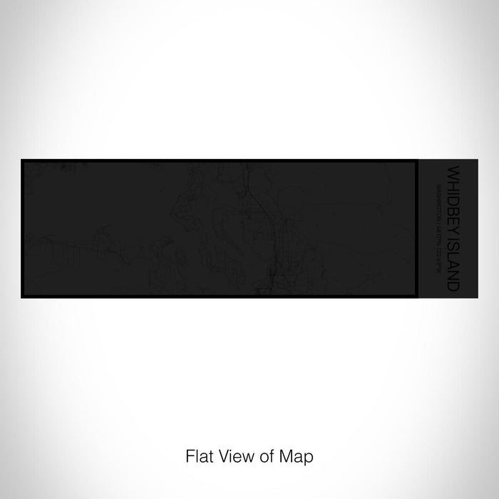 Rendered View of Whidbey Island Washington Map on 10oz Stainless Steel Insulated Cup in Matte Black with Sliding Lid