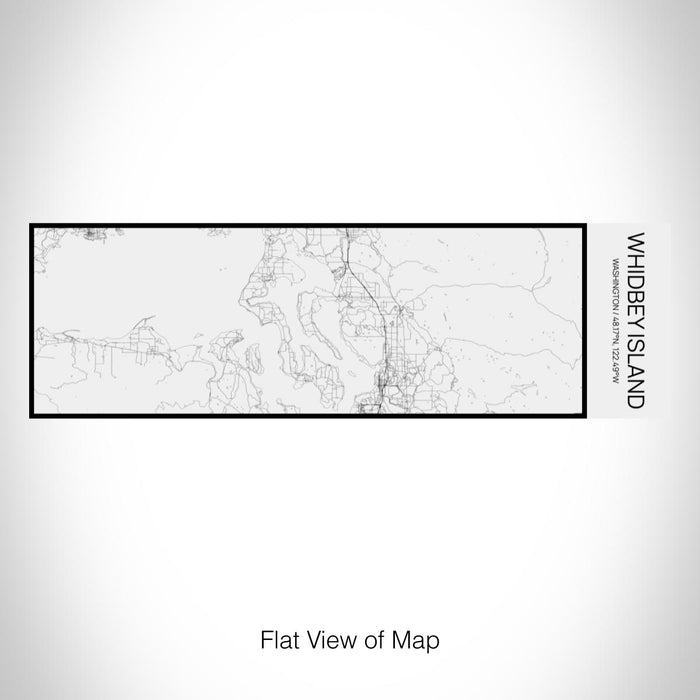 Rendered View of Whidbey Island Washington Map on 10oz Stainless Steel Insulated Cup in Matte White with Sliding Lid