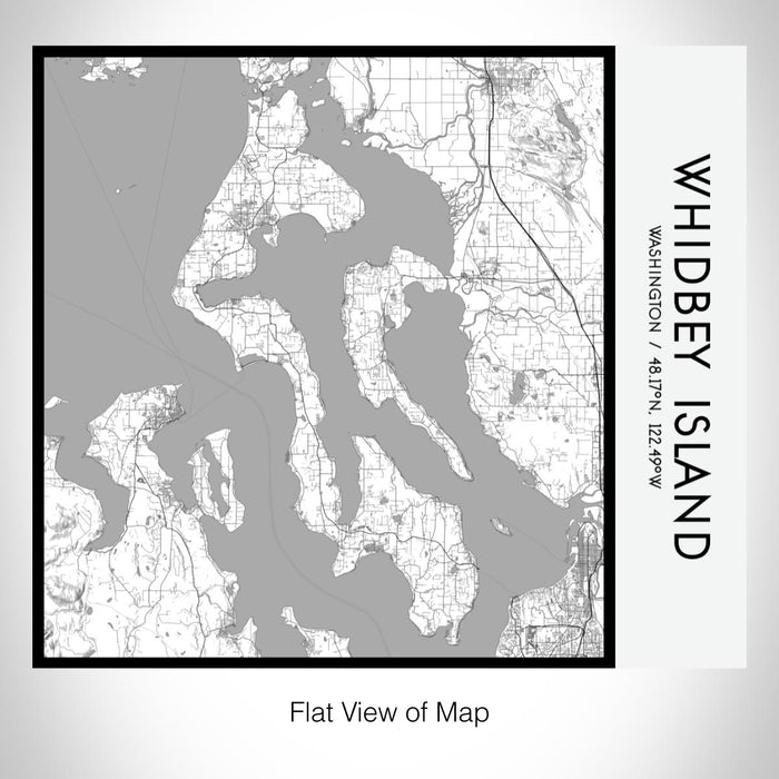 Rendered View of Whidbey Island Washington Map on 17oz Stainless Steel Insulated Tumbler in Classic Map Style