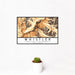 12x18 Whistler British Columbia Map Print Landscape Orientation in Ember Style With Small Cactus Plant in White Planter