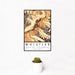 12x18 Whistler British Columbia Map Print Portrait Orientation in Ember Style With Small Cactus Plant in White Planter