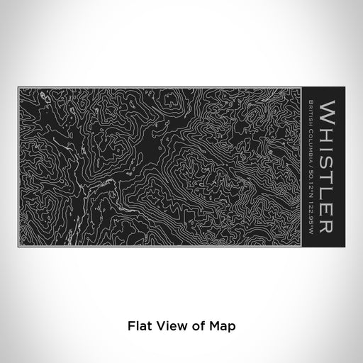 Rendered View of Whistler British Columbia Map Engraving on 17oz Stainless Steel Insulated Cola Bottle in Black