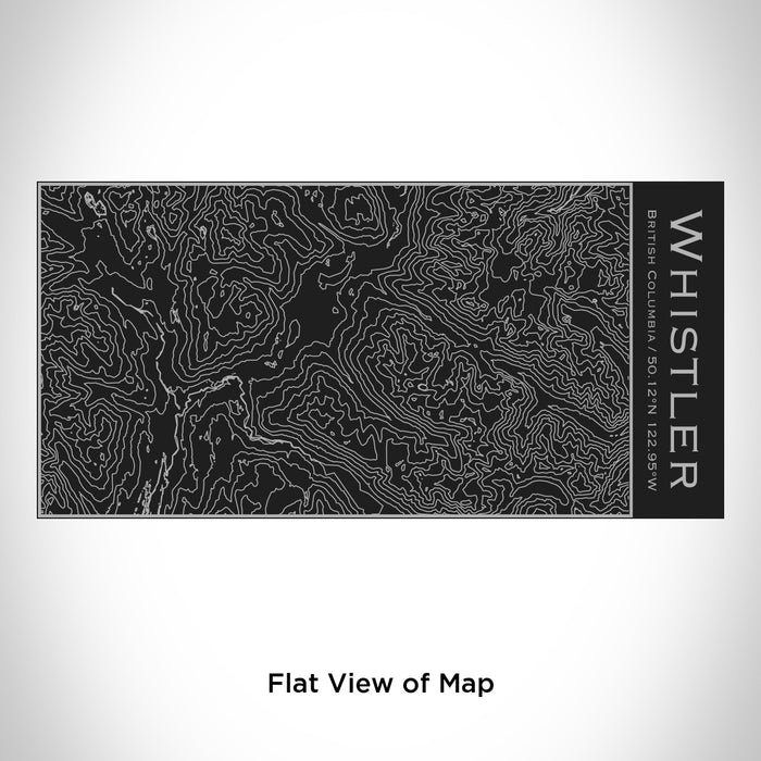 Rendered View of Whistler British Columbia Map Engraving on 17oz Stainless Steel Insulated Cola Bottle in Black