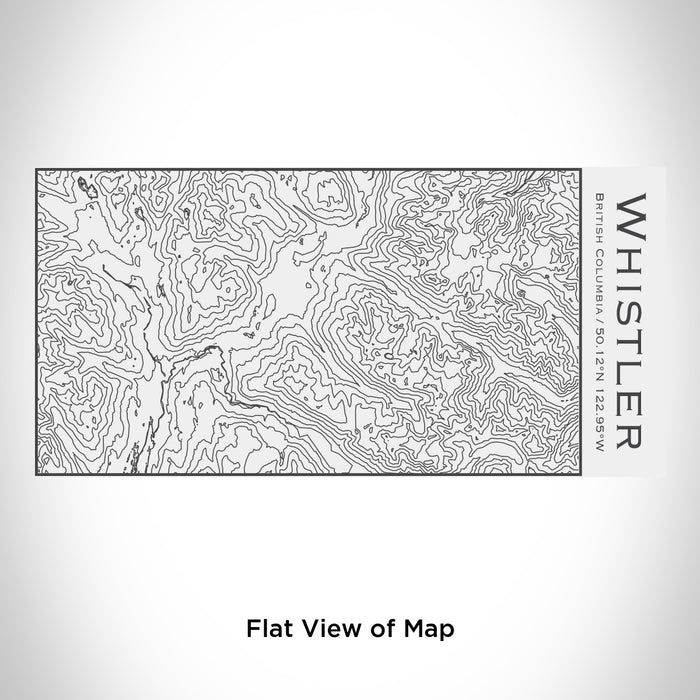 Rendered View of Whistler British Columbia Map Engraving on 17oz Stainless Steel Insulated Cola Bottle in White