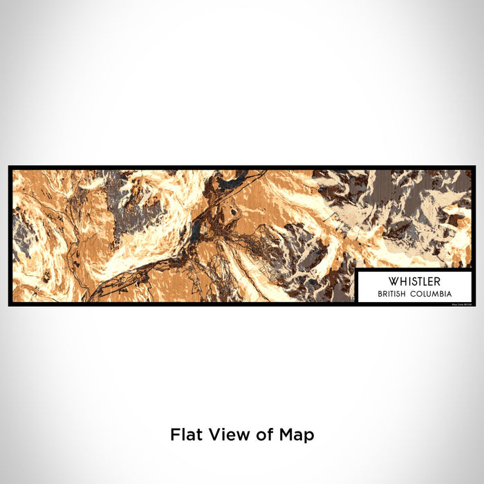 Flat View of Map Custom Whistler British Columbia Map Enamel Mug in Ember