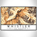 Whistler British Columbia Map Print Landscape Orientation in Ember Style With Shaded Background