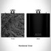 Rendered View of Whistler British Columbia Map Engraving on 6oz Stainless Steel Flask in Black