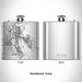 Rendered View of Whistler British Columbia Map Engraving on 6oz Stainless Steel Flask