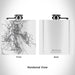 Rendered View of Whistler British Columbia Map Engraving on 6oz Stainless Steel Flask in White