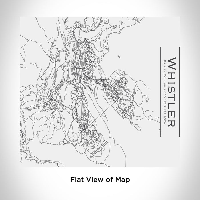 Rendered View of Whistler British Columbia Map Engraving on 17oz Stainless Steel Insulated Tumbler in White