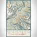 Whistler British Columbia Map Print Portrait Orientation in Woodblock Style With Shaded Background