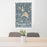 24x36 White Bear Lake Minnesota Map Print Portrait Orientation in Afternoon Style Behind 2 Chairs Table and Potted Plant
